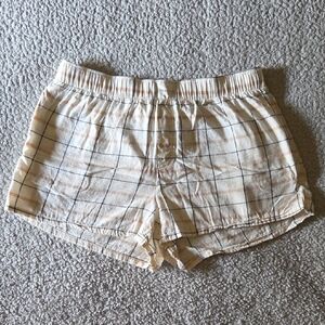 Joyspun Plaid Soft-Washed Cotton Blend Elastic Waistband Women's Boxer Shorts